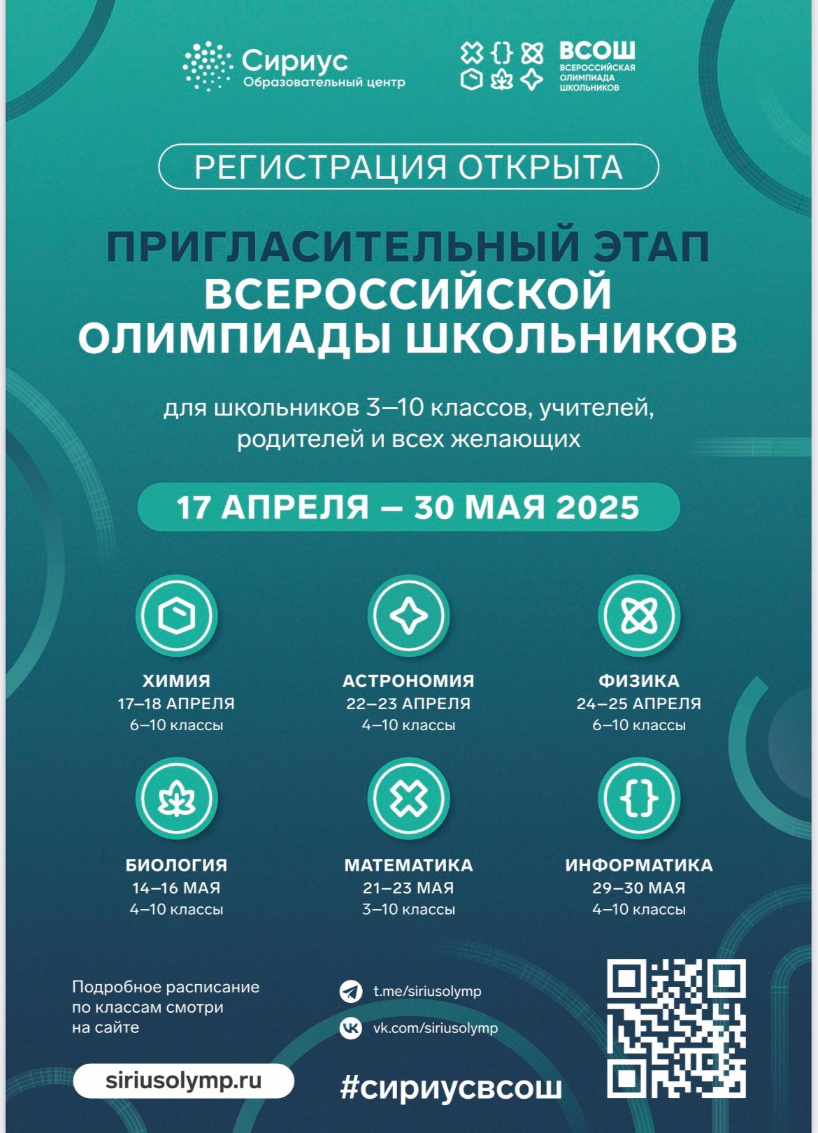 Пригласительный этап ВсОШ-2025.
